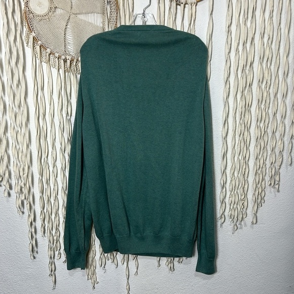 Maus & Hoffman Men's Teal 100% Pima Cotton V-Neck Sweater Size XL - Picture 8 of 8